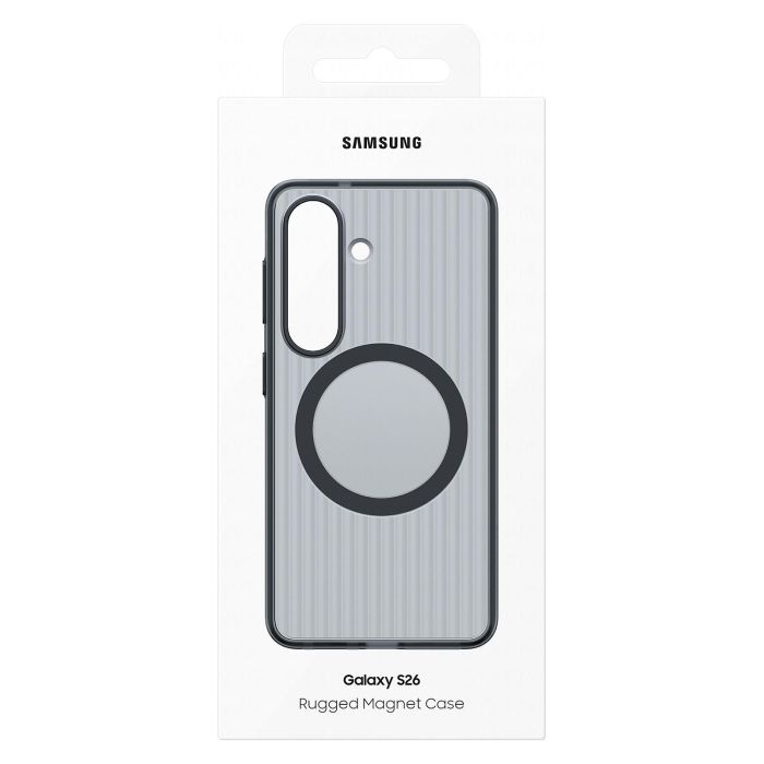 Samsung EF-RS942CBEGWW Funda Rugged Magnet para Galaxy S26 - Negro, 16 cm (6.3") - Resistente a Golpes y Caídas con Cargador Inalámbrico