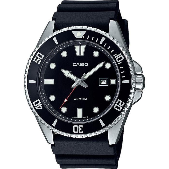 Casio CAS4549526323973 Reloj de Cuarzo para Hombre - Negro y Acero, Cristal Mineral, Resistencia al Agua 20 Bares