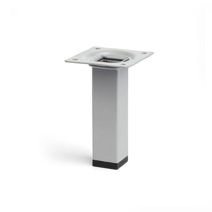 Rei Pata cuadrada de acero cromo mate líquido mod.400g 2,5x2,5x10cm para muebles bajos 0 Rei Pata cuadrada de acero cromo mate líquido mod.400g 2,5x2,5x10cm para muebles bajos 0