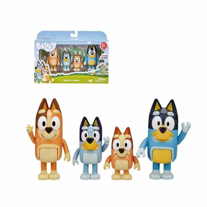 Figura bluey pack 4 figuras 6 cm con accesorios - modelos surtidos