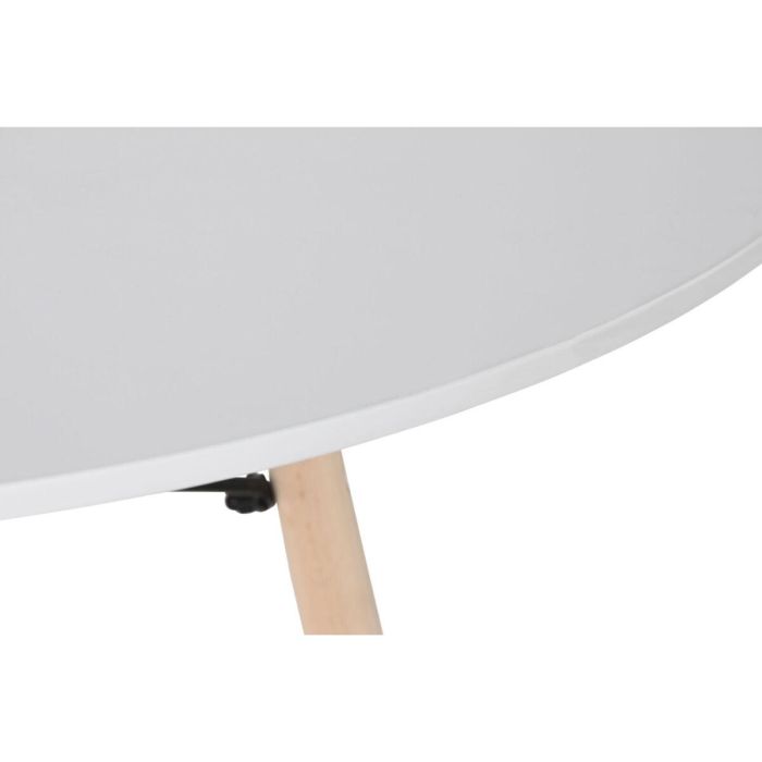Mesa de Comedor Home ESPRIT Blanco Negro Natural Abedul Madera MDF 120 x 120 x 74 cm 3 Mesa de Comedor Home ESPRIT Blanco Negro Natural Abedul Madera MDF 120 x 120 x 74 cm 3