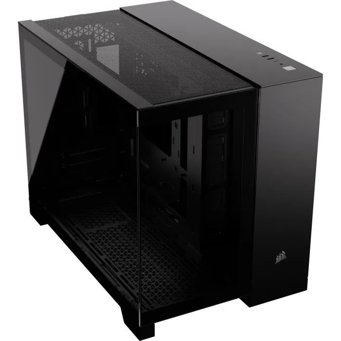 Corsair 2500X Caja PC Vidrio Templado Micro ATX Doble Cámara Negro 1