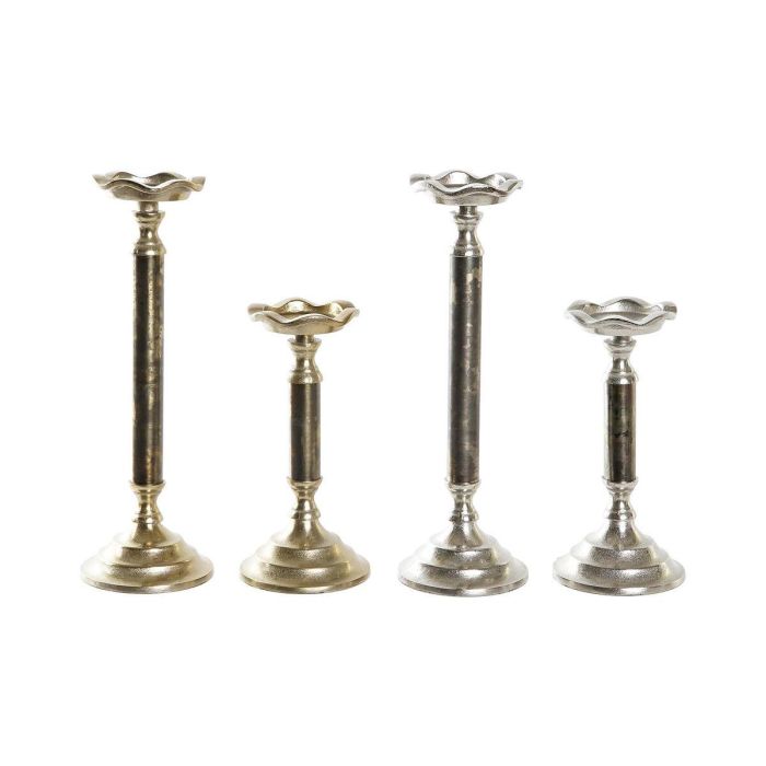Candelabro Moderno DKD Home Decor Dorado Plateado 10 x 31.5 x 10 cm Set de 2 (2 Unidades) Candelabro Moderno DKD Home Decor Dorado Plateado 10 x 31.5 x 10 cm Set de 2 (2 Unidades)