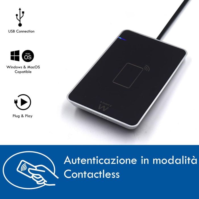 Ewent EW1053 Lector de Tarjetas Inteligentes Sin Contacto USB NFC para DNIe, Tarjeta Sanitaria, Windows, Mac - Negro 9 Ewent EW1053 Lector de Tarjetas Inteligentes Sin Contacto USB NFC para DNIe, Tarjeta Sanitaria, Windows, Mac - Negro 9