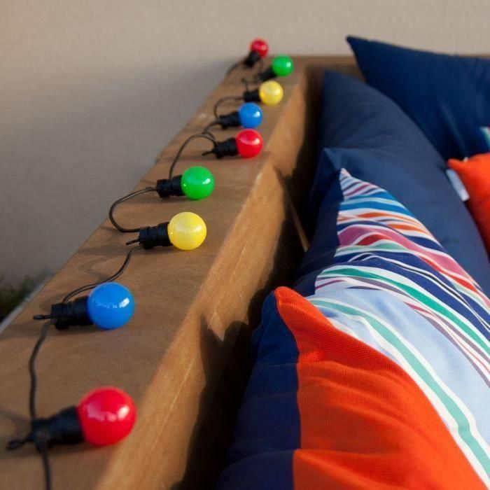 Lumisky LUM3760093548939 Guirnalda de Luz Solar Party Guinguette con 10 Globos LED Multicolores, 5.70m, 8 Modos 3