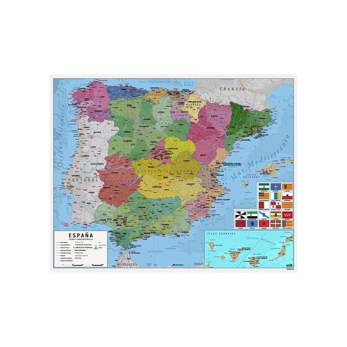 Mapa Erik Mural 40X50 Cm España