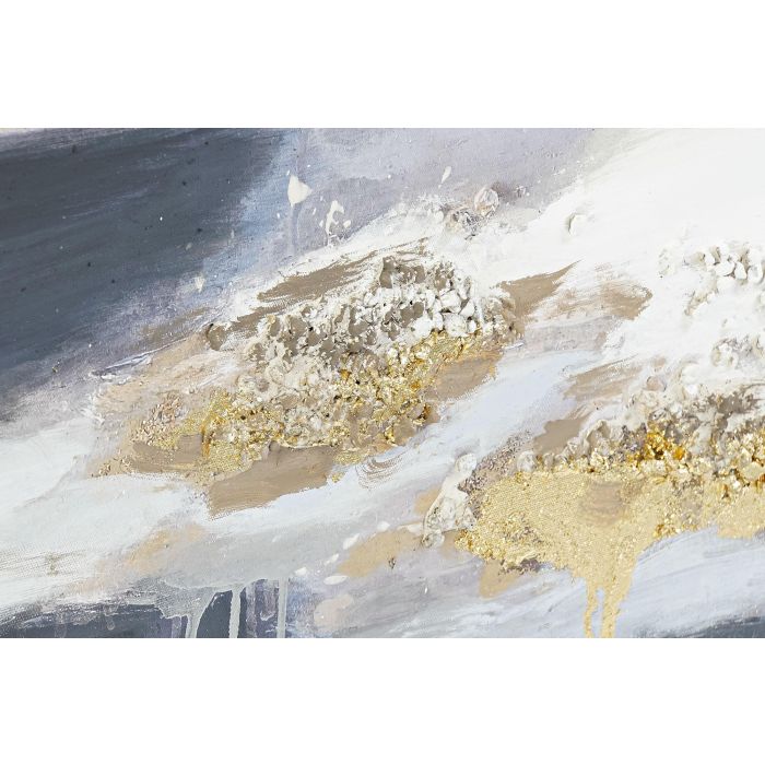 DKD Home Decor Cuadro Moderno Abstracto Azul Dorado Lienzo Pino Pintado a Mano 100x100 cm (2 Unidades) 2 DKD Home Decor Cuadro Moderno Abstracto Azul Dorado Lienzo Pino Pintado a Mano 100x100 cm (2 Unidades) 2