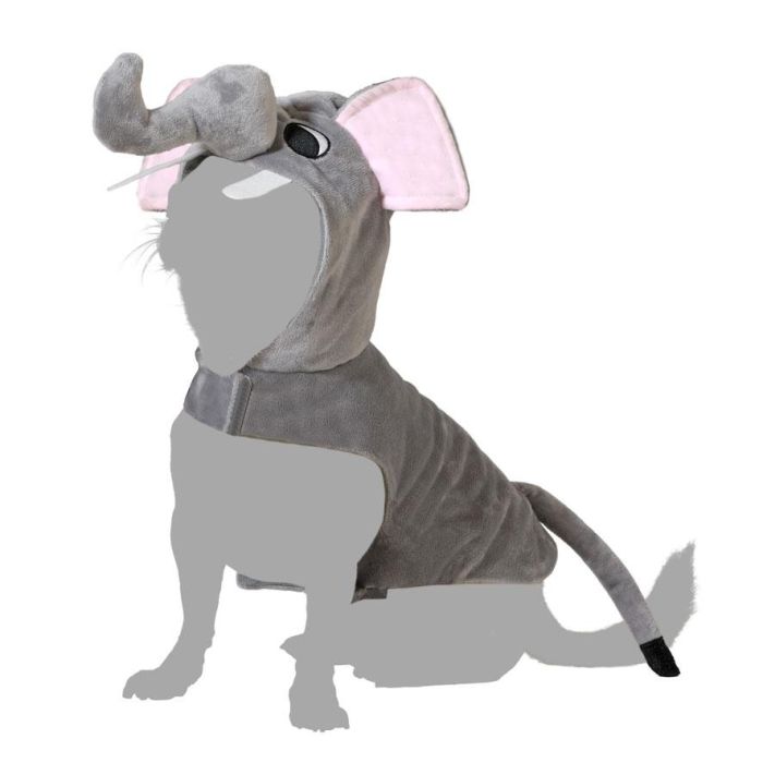 Disfraz para Perro Elefante de Polyester Gris Talla L 2 Disfraz para Perro Elefante de Polyester Gris Talla L 2