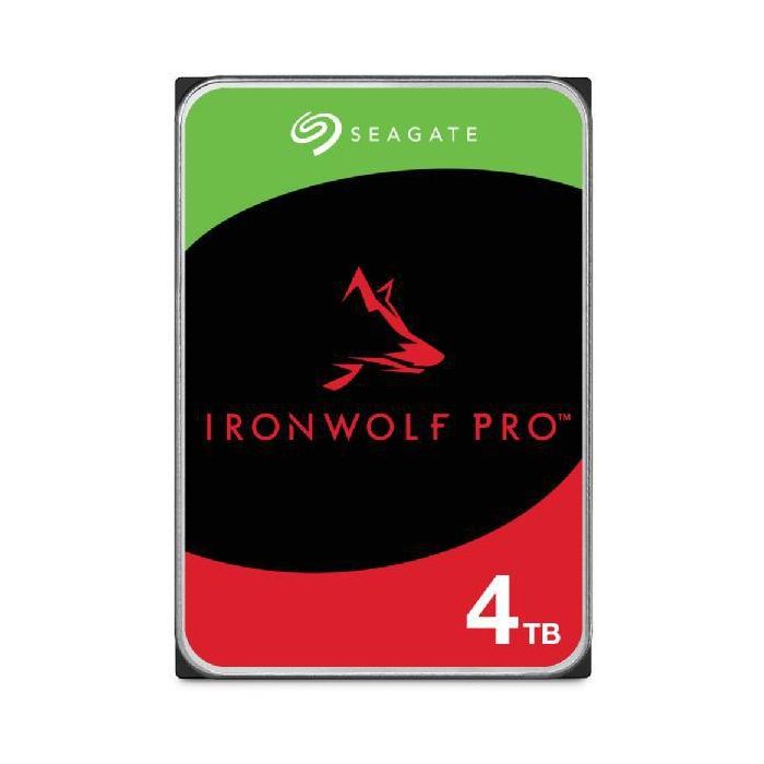 Seagate IronWolf Pro Disco Duro NAS 4 TB SATA 6Gb/s para RAID 24/7, multi-usuario, con 5 años garantía y servicio Rescue de recuperación de datos.