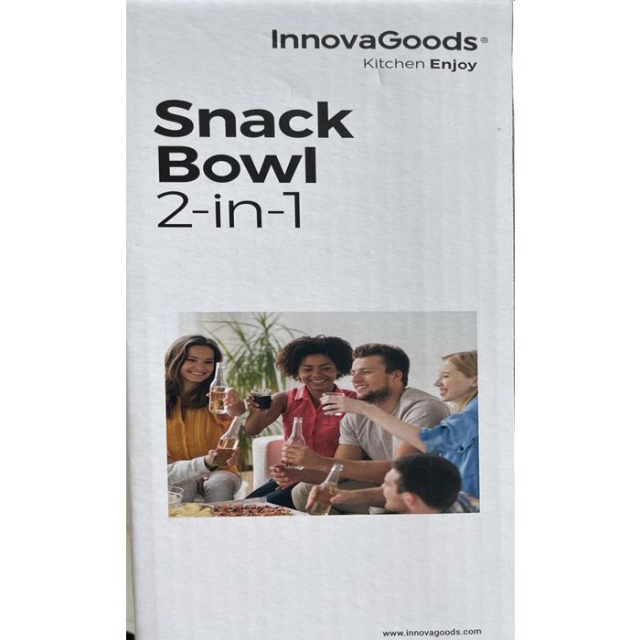 Bols para Aperitivos 2 en 1 InnovaGoods 2 Piezas 9 Bols para Aperitivos 2 en 1 InnovaGoods 2 Piezas 9