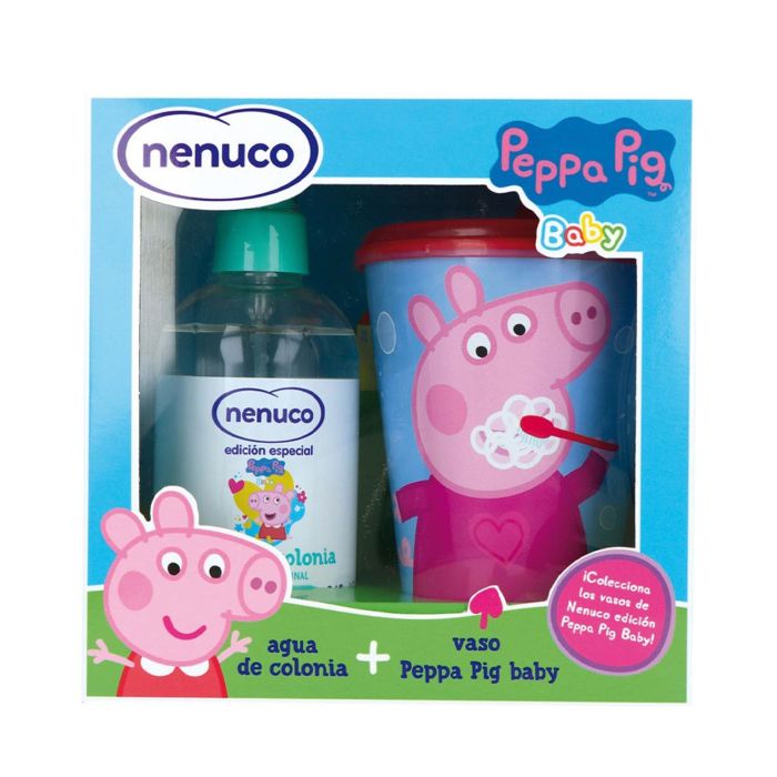 Nenuco Agua de Colonia Original Infantil 240 ml Vaporizador con Suave Aroma y Vaso Coleccionable Peppa Pig de Regalo