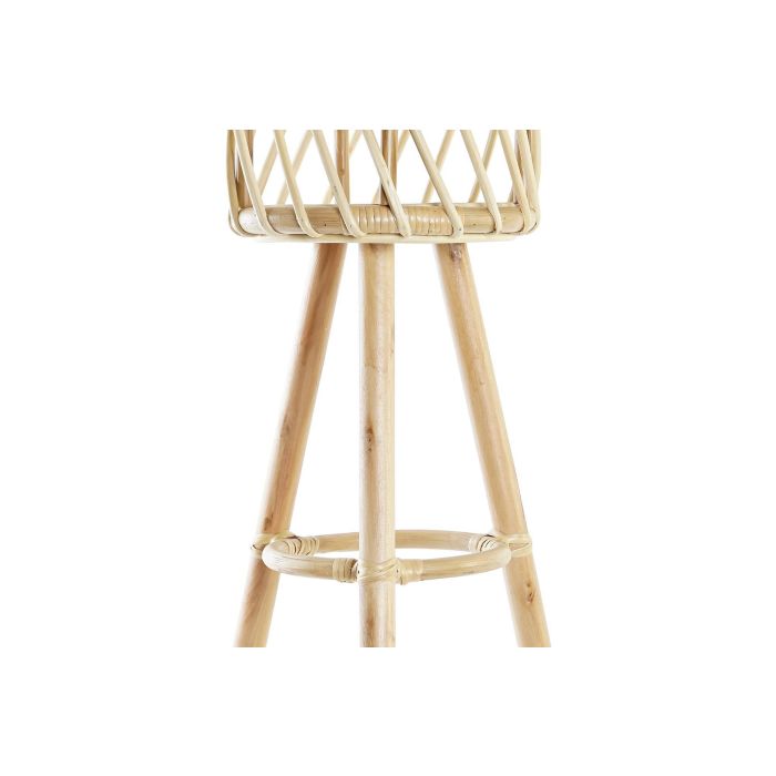 DKD Home Decor Macetero Balinés de Bambú Natural 70 cm Alto, 20x23 cm Base 1