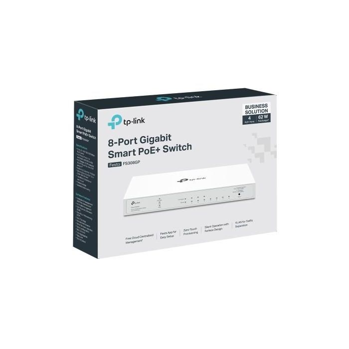 TP-Link Smart Switch Festa FS308GP 8-Port Gigabit PoE 5 TP-Link Smart Switch Festa FS308GP 8-Port Gigabit PoE 5