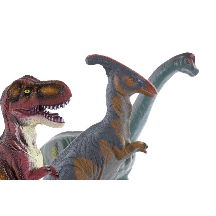 DKD Home Decor Juguete Dinosaurio Blando Multicolor PVC 12.5 x 36 x 27 cm (6 Unidades) 1