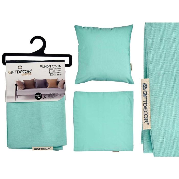 Funda Cojin Cremallera 45X45 Turquesa Giftdecor (24 Unidades) Funda Cojin Cremallera 45X45 Turquesa Giftdecor (24 Unidades)