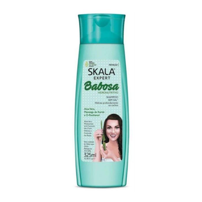 Skala Champú Babosa Hidronutritivo Cabello Rizado Afro Transición Aloe Vera Manteca Karité D-Pantenol 325ml
