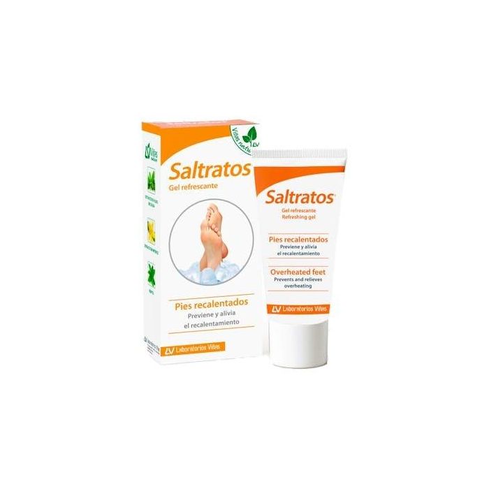Saltratos Piel Recalentados Gel Refrescante 50ml - Previene y Calma el Recalentamiento y Reduce la Sudoración Excesiva de Pies