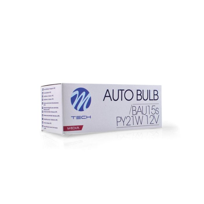Lámpara M-Tech Bau15S 12 V-21 W Py21 W Ámbar | 10 Unidades MTECZ36 2 Lámpara M-Tech Bau15S 12 V-21 W Py21 W Ámbar | 10 Unidades MTECZ36 2
