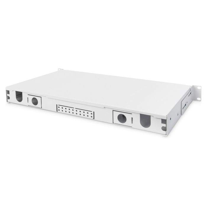 Digitus LWL Spleißbox 1HE Caja de empalmes de fibra óptica, extensible, cierre rápido, Interior, Acero 2