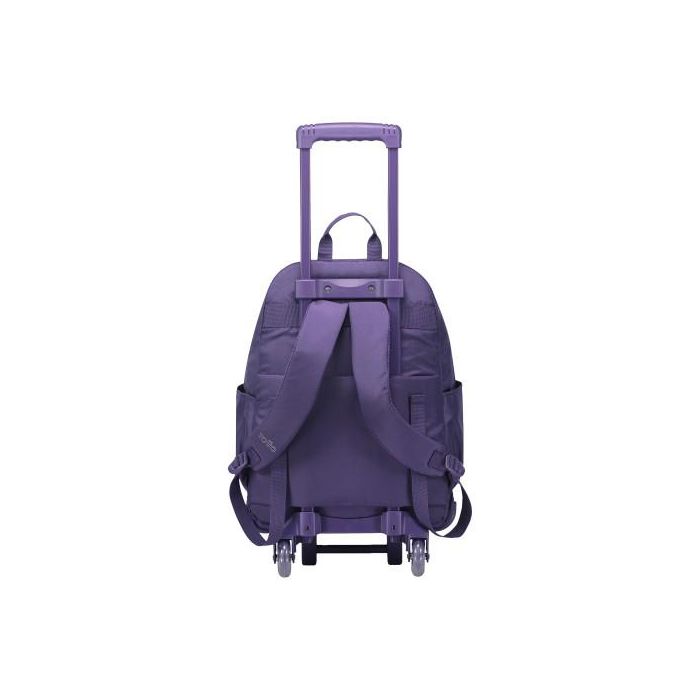 Totto Mochila Escolar con Ruedas Trik Color Morado - Doble Compartimento, Bolsillo para Botella, PC 14 Pulgadas, Refuerzo PVC - MA03TKI003-23100-M4R 2