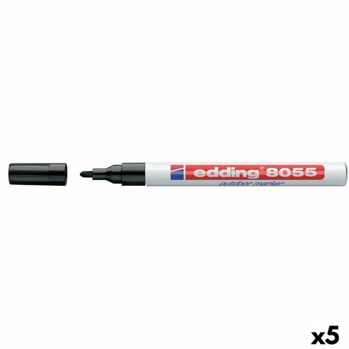 Rotulador permanente Edding EDDING 8055 Negro 1-2 mm (5 Unidades) 0 Rotulador permanente Edding EDDING 8055 Negro 1-2 mm (5 Unidades) 0