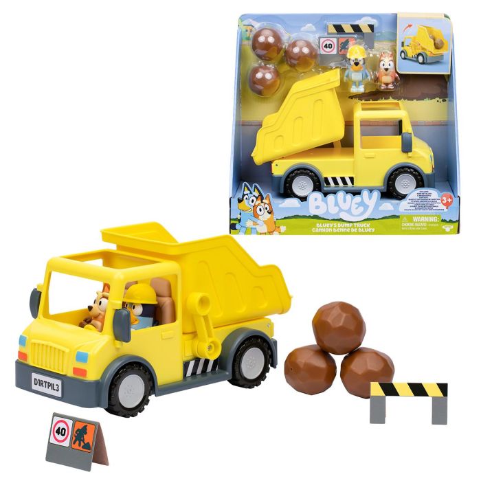 MOOSE 17673 Camión Volquete Bluey con figuras exclusivas de Bluey y Bingo, función de carga y descarga, +3 años 0 MOOSE 17673 Camión Volquete Bluey con figuras exclusivas de Bluey y Bingo, función de carga y descarga, +3 años 0