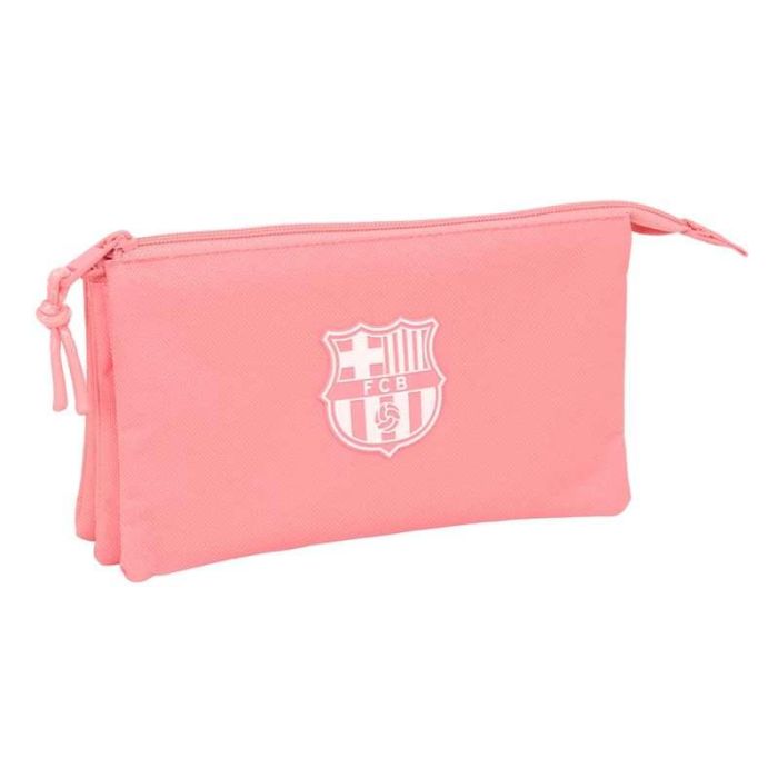 Portatodo triple f.c.barcelona chica coral 22x12x3 cm