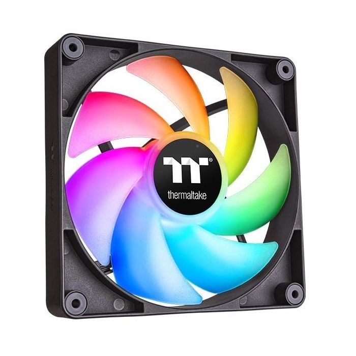 Thermaltake CT120 Ventilador de PC 120mm, 500-2000rpm, Flujo de Aire 57.05 CFM, Negro/Blanco, Pack de 2