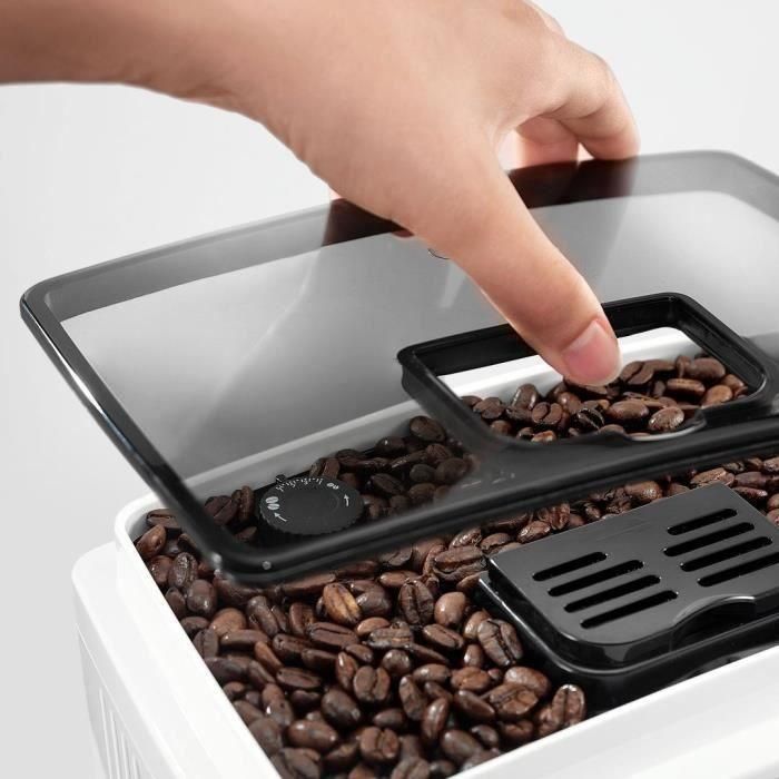 Delonghi Cafetera Espresso con Molinillo Magnifica S ECAM22.110.W, 15 bar, 1450W, 1.8L, 250g, Plateada y Negra 4 Delonghi Cafetera Espresso con Molinillo Magnifica S ECAM22.110.W, 15 bar, 1450W, 1.8L, 250g, Plateada y Negra 4