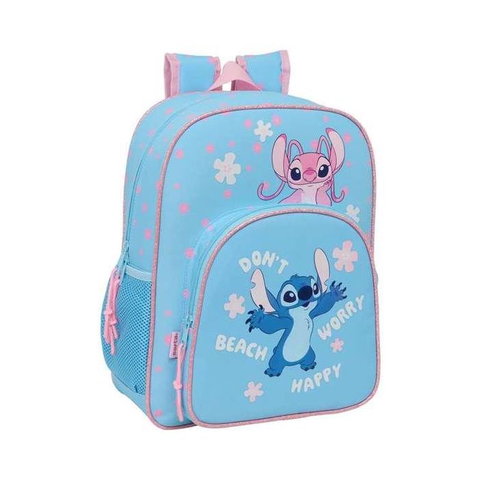 Mochila Escolar Lilo & Stitch Happy Azul cielo 32 x 38 x 12 cm 0 Mochila Escolar Lilo & Stitch Happy Azul cielo 32 x 38 x 12 cm 0