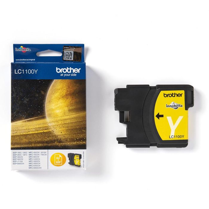 Brother LC1100Y Cartucho de Tinta Genuino Amarillo. Calidad Original para Impresiones con Colores Intensos y Claridad Perfecta. 2 Brother LC1100Y Cartucho de Tinta Genuino Amarillo. Calidad Original para Impresiones con Colores Intensos y Claridad Perfecta. 2
