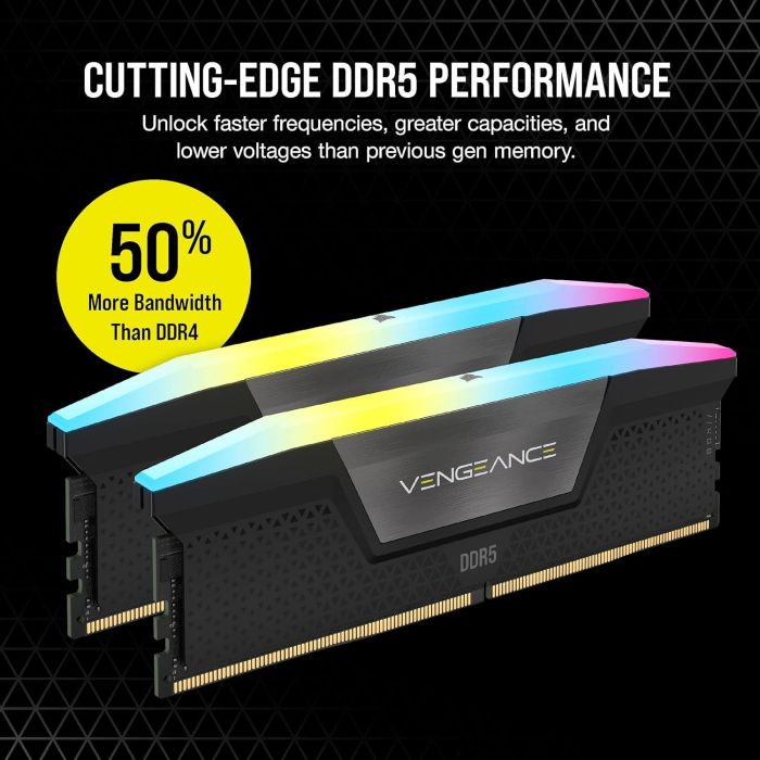 Corsair Vengeance RGB DDR5 32GB (2x16GB) 6000MHz CL30 AMD EXPO Intel XMP - CMH32GX5M2B6000Z30 2 Corsair Vengeance RGB DDR5 32GB (2x16GB) 6000MHz CL30 AMD EXPO Intel XMP - CMH32GX5M2B6000Z30 2