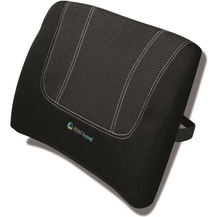 Kine Travel Cojín Lumbar Ergonómico para Espalda Baja, Aprobado por Fisioterapeuta, Reduce Dolor, con Sujeción Elástica, 36x27x6 cm Kine Travel Cojín Lumbar Ergonómico para Espalda Baja, Aprobado por Fisioterapeuta, Reduce Dolor, con Sujeción Elástica, 36x27x6 cm