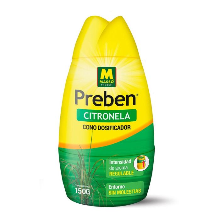 Massó Preben gel de citronela cono dosificador 231658 - Aroma regulable, 150g, 4-6 semanas duración, interior/exterior 0 Massó Preben gel de citronela cono dosificador 231658 - Aroma regulable, 150g, 4-6 semanas duración, interior/exterior 0