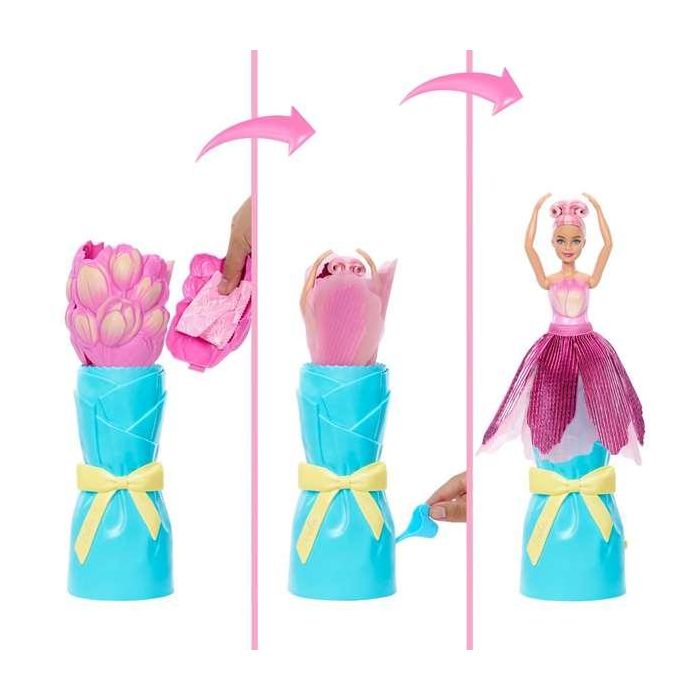 Muñeca barbie petal pop tulipán rosa 32x12x12 cm 1