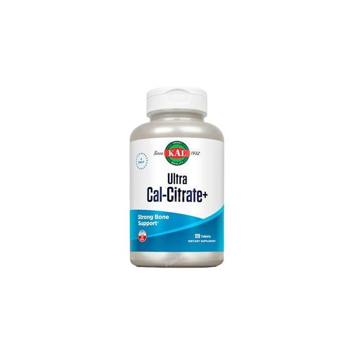 KAL Ultra Cal Citrate + K2 Vitamina D3 Magnesio 120 Comprimidos. Soporte para la fijación ósea