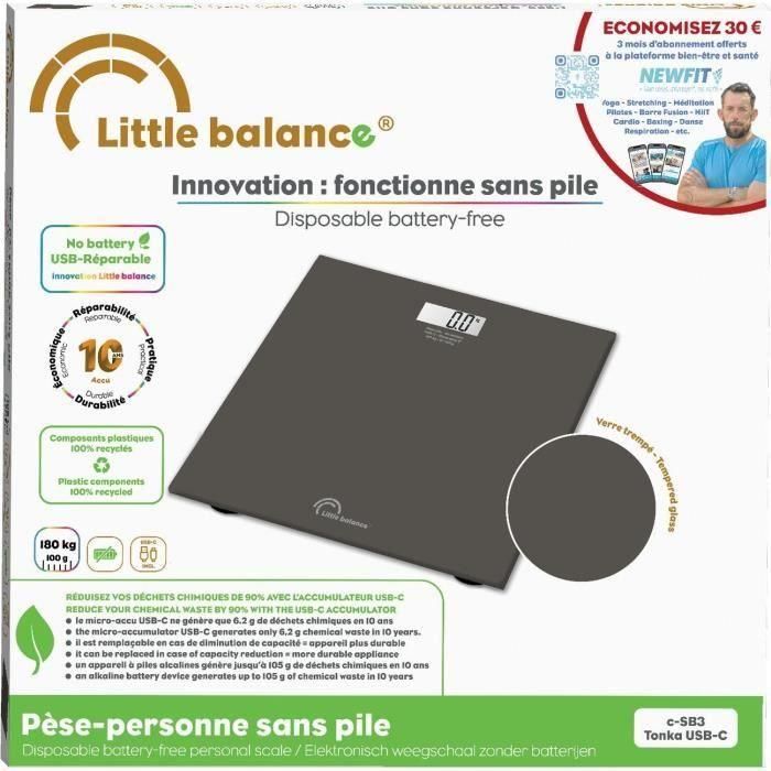 Little Balance LIT3760240788430 Báscula de baño SB3 USB-C Tonka 1
