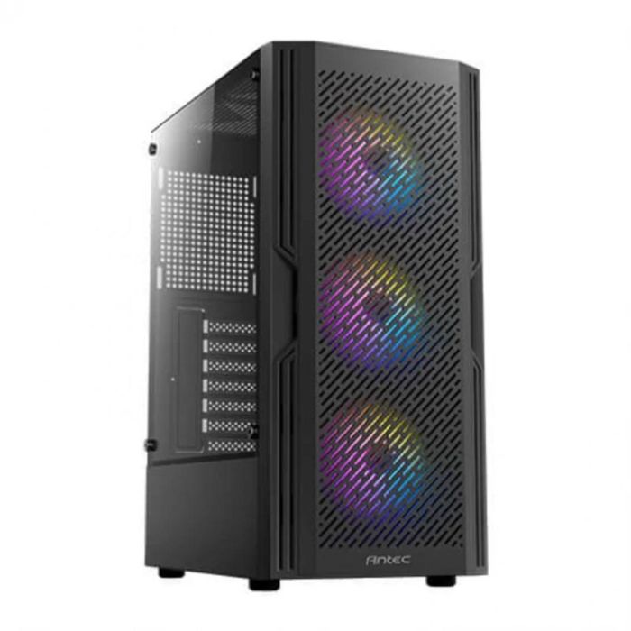 Antec AX20 Midi Tower Negro - Caja de PC Negra con Ventiladores Frontales de 120 mm