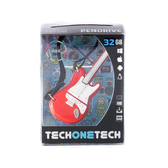 Memoria Usb Tech On Tech Guitarra Red One 32 grb 4