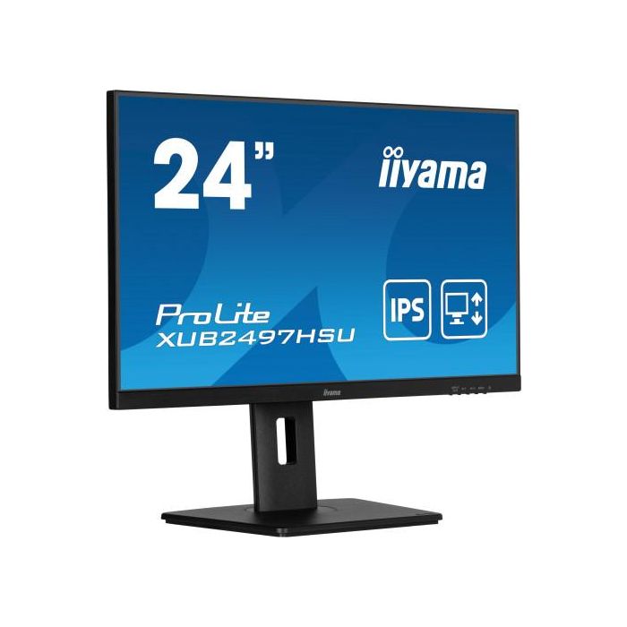 iiyama ProLite XUB2497HSU-B2 Monitor 24" FHD IPS 1ms 100Hz USB-Hub HDMI DP Altavoces Pivot Negro 2