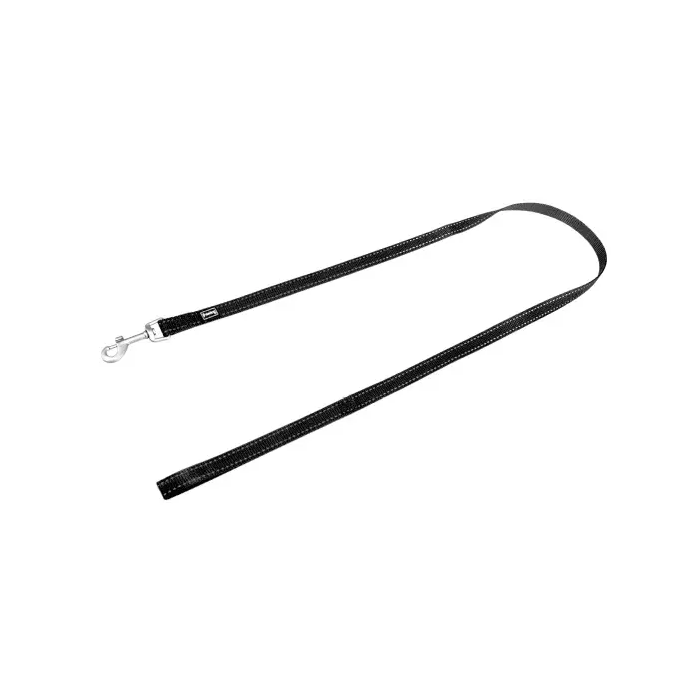 Freedog Correa de Nylon Reflectante Negro 20 mm x 120 cm