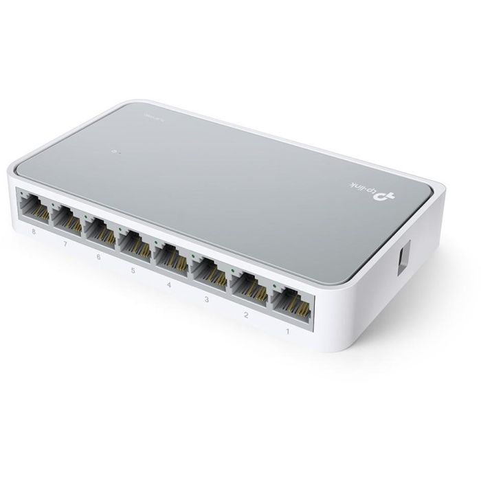 TP-Link TL-SF1008D Switch Ethernet Rápido de Escritorio 8 Puertos 10/100Mbps, Plug & Play, Ahorro Energía hasta 60% para SOHO 1