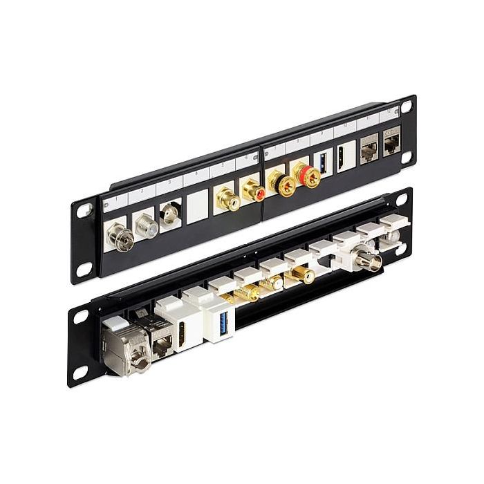 DeLOCK 43259 Patchpanel 12 Puertos RJ45 Negro, 255 mm x 44 mm x 12 mm 2