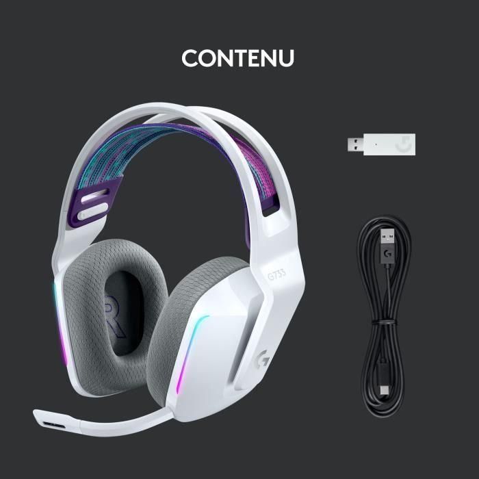 Logitech Auricular con Micrófono G733 LIGHTSPEED Inalámbrico, 29h Batería, RGB LIGHTSYNC 5 Logitech Auricular con Micrófono G733 LIGHTSPEED Inalámbrico, 29h Batería, RGB LIGHTSYNC 5