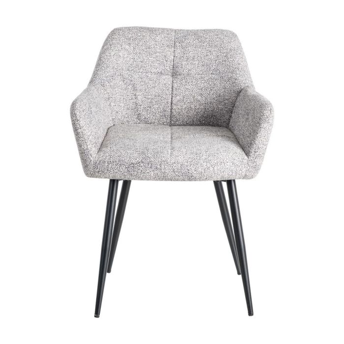 Silla Jaspeado Gris-Blanco Tejido-Metal 59 X 54 X 81 cm