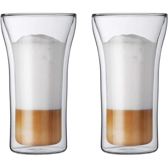 Bodum BOD0727015530215 - Juego de 2 Vasos Assam de Doble Pared, 0,2 L Transparente