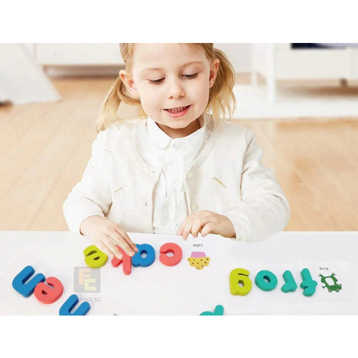 Mideer Juego Didactico de Emparejar Letras en Inglés con Tarjetas de Madera para Niños 3