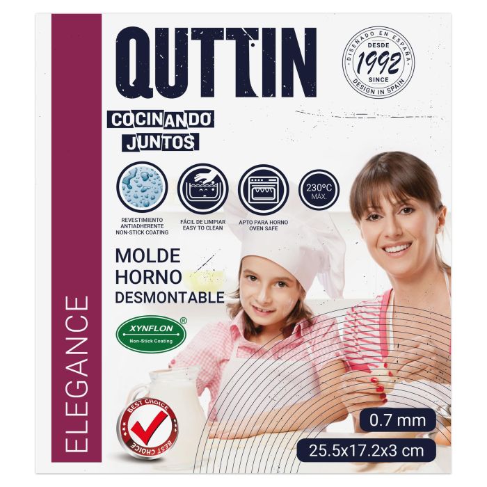 Molde para horno desmontable Quttin 25.5x17.2x3 cm (12 Unidades) 11 Molde para horno desmontable Quttin 25.5x17.2x3 cm (12 Unidades) 11