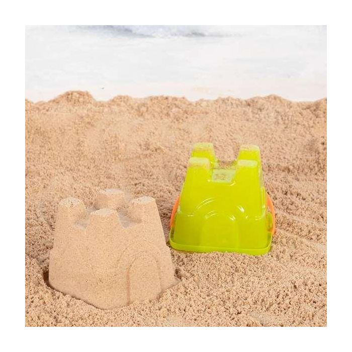 Cubo de playa castillo 15 cm con pala 39 cm y 4 accesorios en red 4