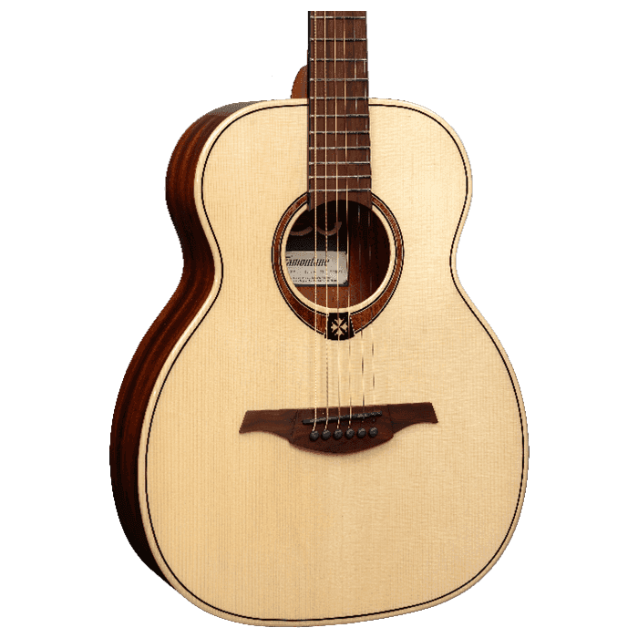 LAG Guitarra Acústica Lâg Travel Spruce Natural Folk Tapa Abeto Engelmann Macizo Fondo Y Aros Caoba Brillante 6 Cuerdas